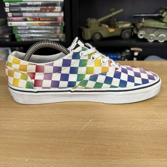 Vans Doheny Rainbow Checkerboard Women’s Size 7.5 Low Top Sneakers 721356 - Picture 4 of 6